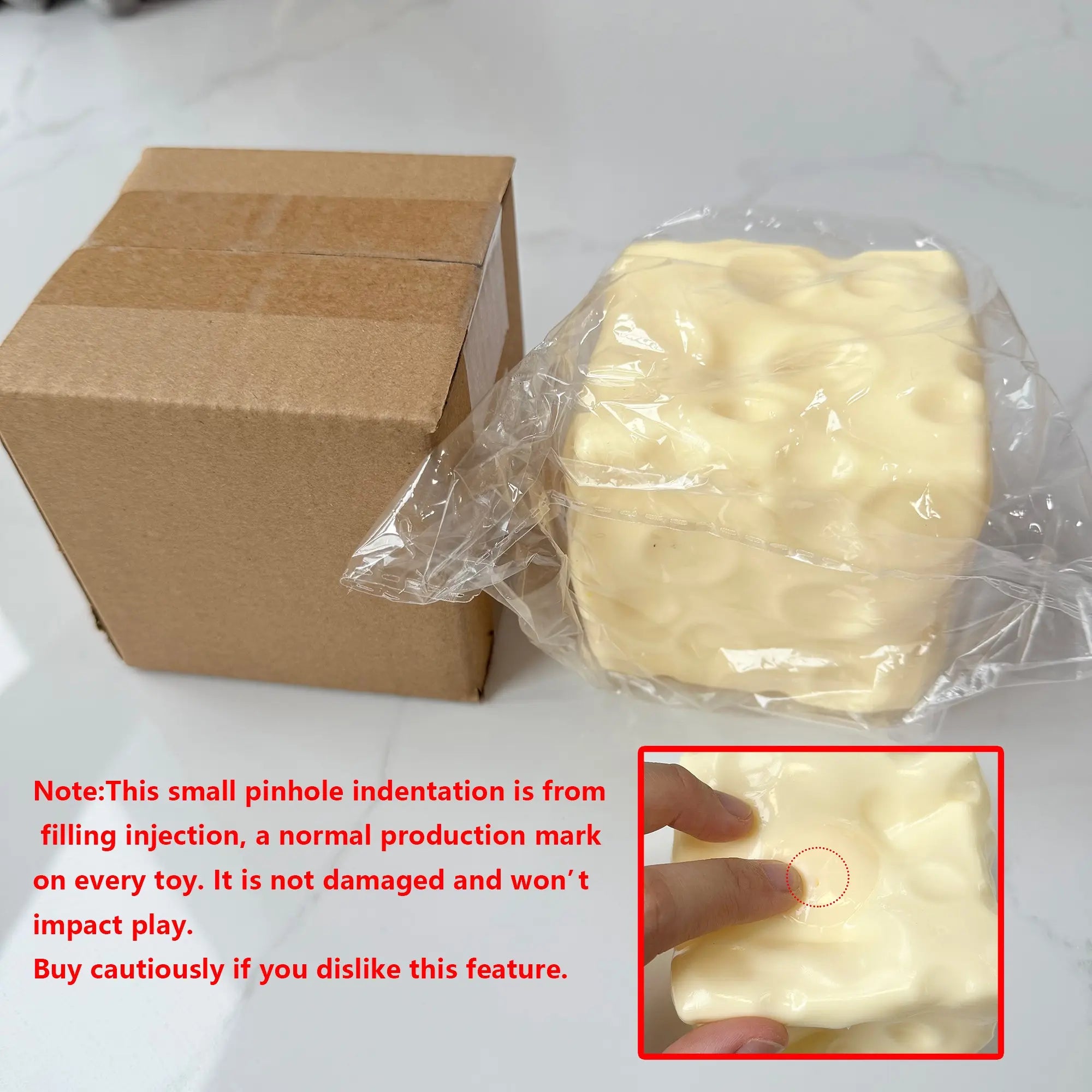 Fully Moldable Non-Rebound Petroleum Jelly-Filled Cheese Squishy Stress Ball, Giant 6 Cm & 7 Cm Soft Gel Cheese Block for ASMR Relaxation, Viral Fidget Gift for Anxiety Relief, Decompression Squishy